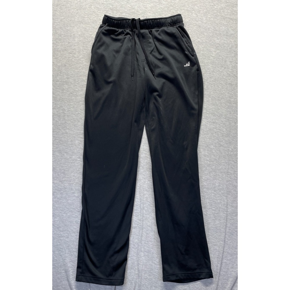BCG Track Pants Mens Medium Black Fleece Lined Drawstring Gym Training Athletic